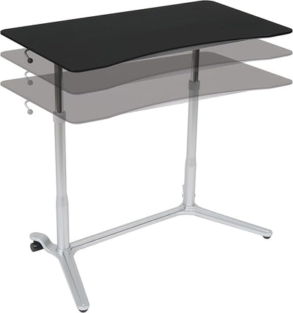 Calico Designs 51230 Sierra Height Adjustable Desk, Silver/Black 37.5 Inch - LeafyLoom