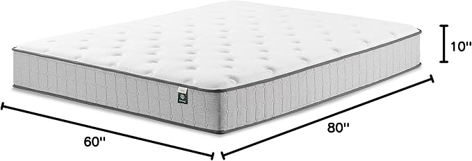 ZINUS 10 Inch Comfort Support Cooling Gel Hybrid Mattress, Queen, Tight Top Innerspring Mattress, Motion Isolating Pocket Springs, Mattress in A Box - LeafyLoom