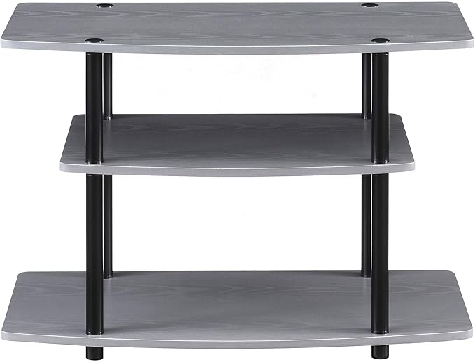 Convenience Concepts Designs2Go 3-Tier TV Stand, 31.5", Gray/Black - LeafyLoom