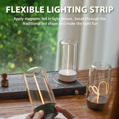 Mini Minimalist Table Lamp Cordless LED Desk Lamp Rechargeable Modern Night Lights Portable Nightstand Lamps Unique Ambient Light Mood Lighting for Bedroom, Beside, Nursery - LeafyLoom