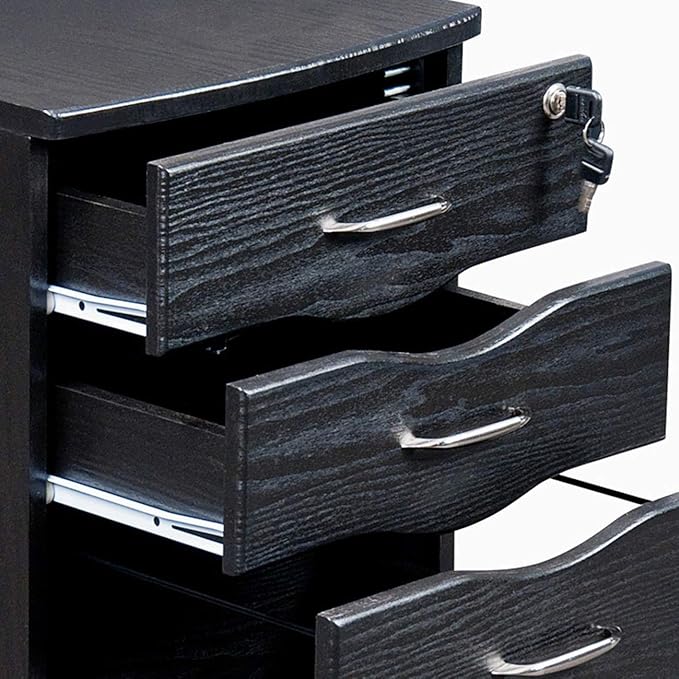 Techni Mobili Rolling Storage and File Cabinet, Espresso - LeafyLoom