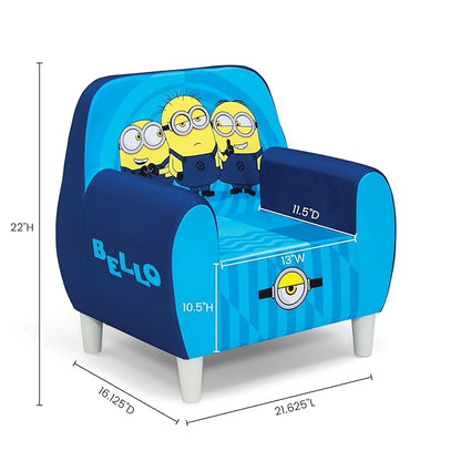 Delta Children Minions Foam Chair for Kids, Blue - LeafyLoom