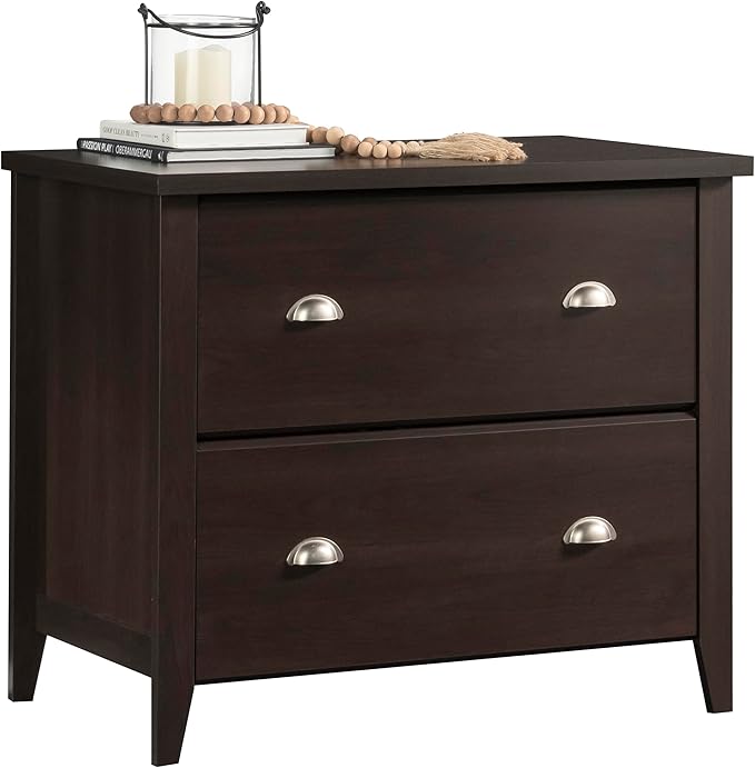 Sauder Summit Station 2-Drawer Lateral File Cabinet, L: 33.86" x W: 20.87" x H: 29.02", Cinnamon Cherry finish - LeafyLoom