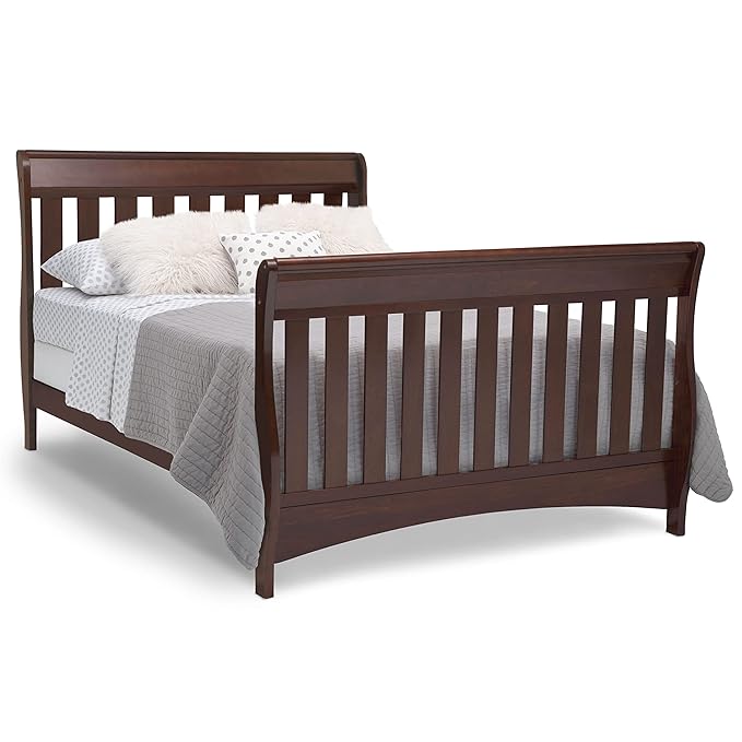 Delta Children Bentley S Series 4-in-1 Convertible Baby Crib, Chocolate - LeafyLoom