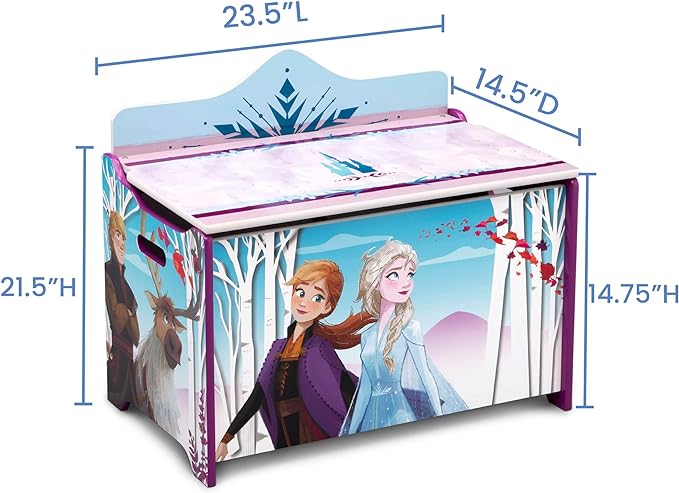 Delta Children Deluxe Toy Box, Disney Frozen II - LeafyLoom