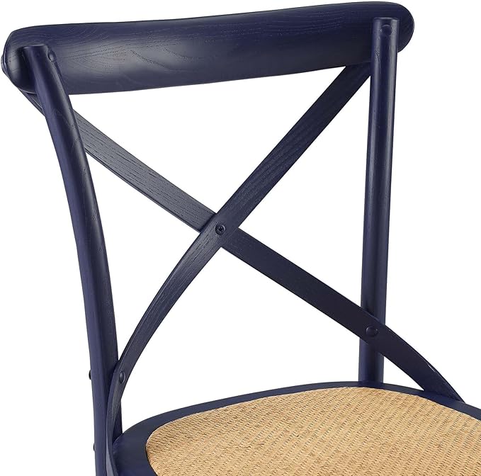 Modway Gear Side Set of 2, Two Dining Chairs, Midnight Blue - LeafyLoom