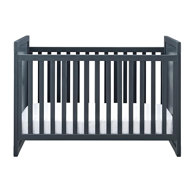 Baby Relax Miles 2-in-1 Convertible Crib, Graphite Blue - LeafyLoom