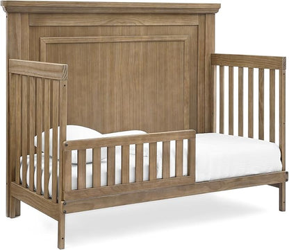 Delta Children Simmons Kids Paloma 4-in-1 Convertible Crib, Greenguard Gold Certified, Aged Oak - LeafyLoom