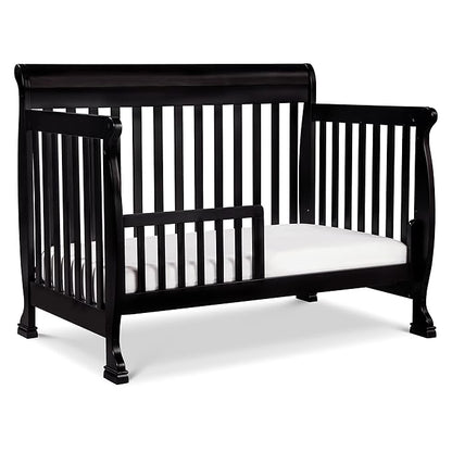 DaVinci Kalani 4-in-1 Convertible Crib in Ebony, Greenguard Gold Certified - LeafyLoom