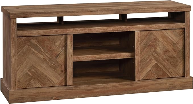 Sauder Cannery Bridge Credenza, for TVs' up to 65", Sindoori Mango finish - LeafyLoom