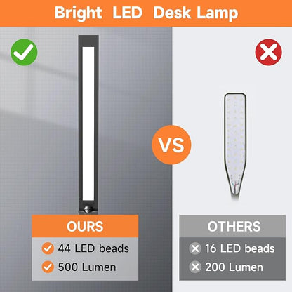 Mubarek Desk Lamp,15 Modes LED Desk Light,500 Lumen LED Lamp,Dimmable LED Table Lamp,Desk Lamps Office Accessories,Adjustable&Foldable Reading Lamp,Desk Light,LED Desk Lamp for Study Lamp,Bedside Lamp - LeafyLoom