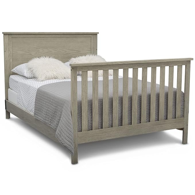 Delta Children Middleton 4-in-1 Convertible Baby Crib, Textured Limestone - LeafyLoom