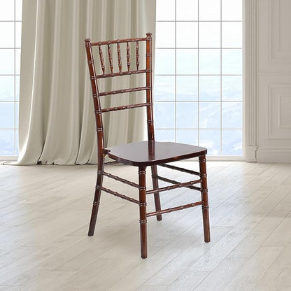 Flash Furniture HERCULES Series Fruitwood Chiavari Chair, 18"D x 15.75"W x 36.25"H, Set of 1 - LeafyLoom