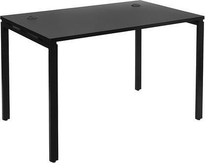 OSP Home Furnishings Prado Home Office Writing Desk, 48 Inches 30 Inches, 48-inches Wide x 30-inches High, Black - LeafyLoom