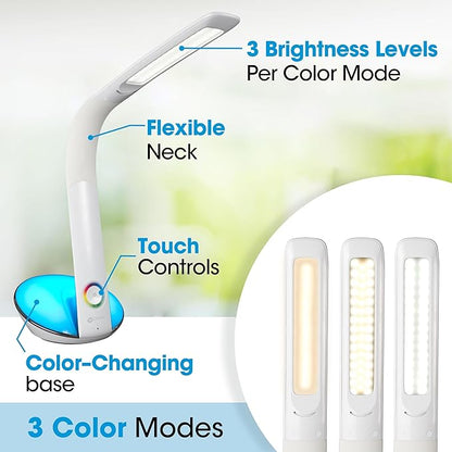 OttLite LED Desk Lamp with Color Changing Base - LeafyLoom