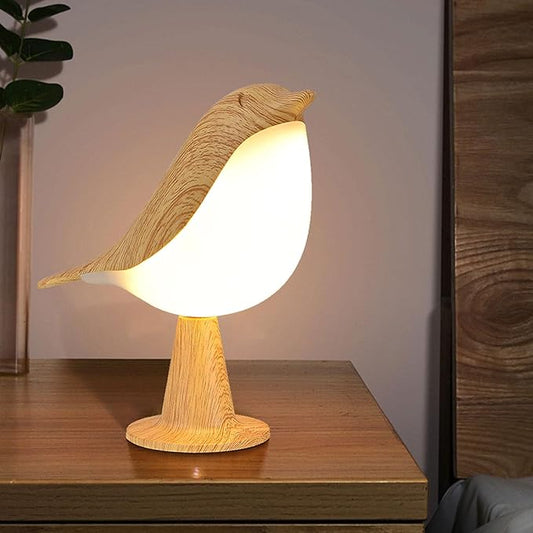 Bird Small Desk Lamp, Night Light for Bedroom, Cordless Table Lamp with 3 Color Temperature and Touch Sensor, Rechargeable Bedside lamp - LeafyLoom