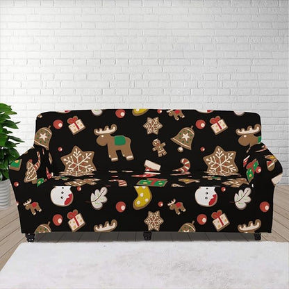 FKELYI Christmas Decorations Indoor Furniture Protector Easy Going Stretch Sofa Slipcover Non-Slip Sofa Slipcovers Washable Sofa Couch Cover XL FKELYI