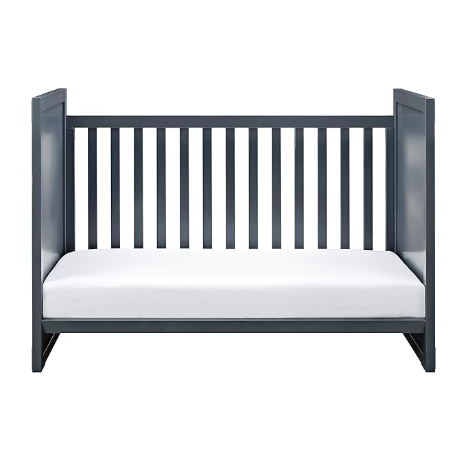 Baby Relax Miles 2-in-1 Convertible Crib, Graphite Blue - LeafyLoom