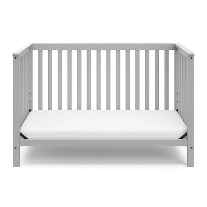 Storkcraft Hillcrest 4-in-1 Convertible Crib (Pebble Gray) - Converts to Daybed, Toddler Bed, and Full-Size Bed, Fits Standard Full-Size Crib Mattress, Adjustable Mattress Support Base - LeafyLoom