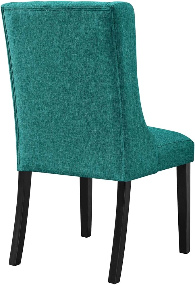 Modway Baronet Button Tufted Fabric, One Dining Chair, Teal - LeafyLoom