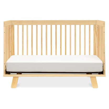 babyletto Hudson 3-in-1 Convertible Crib with Toddler Bed Conversion Kit in Natural, Greenguard Gold Certified - LeafyLoom