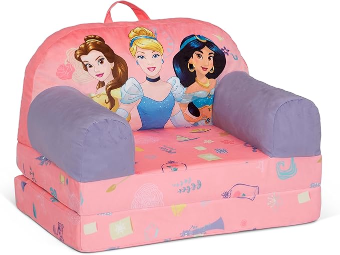 Delta Children Cozee Buddy Flip-Out Kids Chair, Disney Princess - LeafyLoom