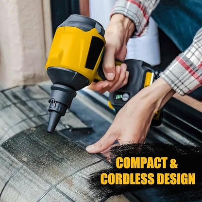 Cordless Dust Blower Compatible with Dewalt 20V Battery, Brushless Handheld Blower Cordless Sawdust Blower 447 MPH/39 CFM for Garages, Sawmill Room, Workshop Cleaning(Tool Only, No Battery) - LeafyLoom