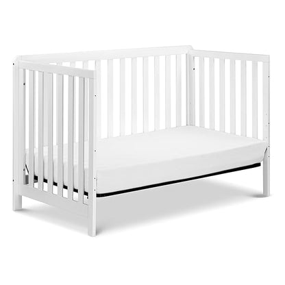 Carter's by DaVinci Colby 4-in-1 Low-Profile Convertible Crib in White, Greenguard Gold Certified - LeafyLoom