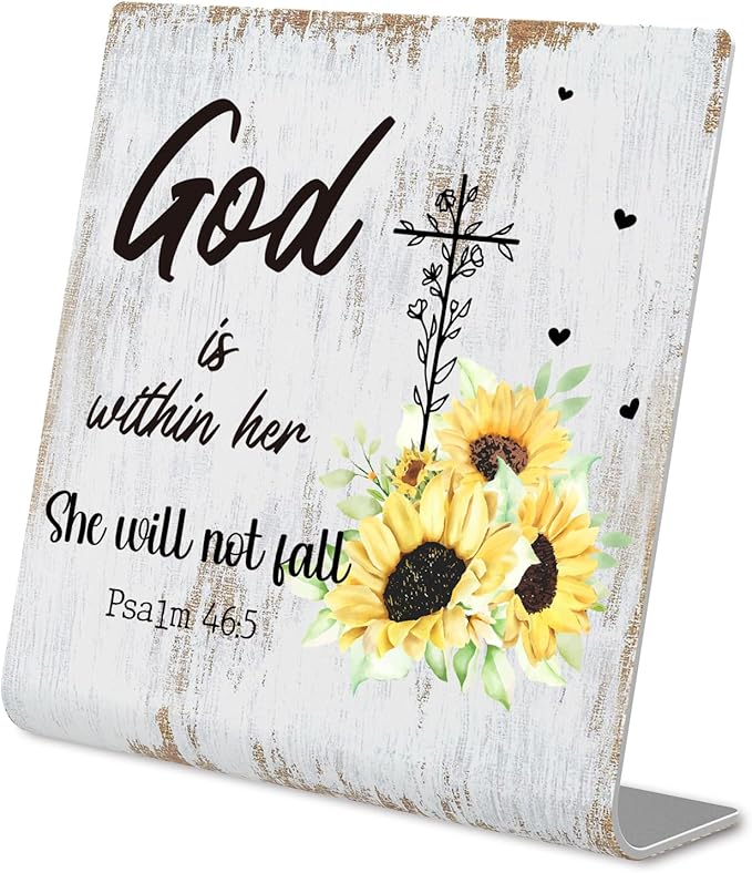 Religious gifts for Women Friends Prayer Room Decor for Office Desk Scripture Inspirational Home Decor Gifts for Her, Mom,Sister, Friends, Coworker Birthday Gifts for Women Catholic XUV02 - LeafyLoom