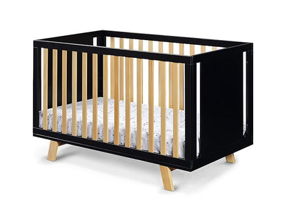 Suite Bebe Livia Convertible Crib in Black & Natural - LeafyLoom