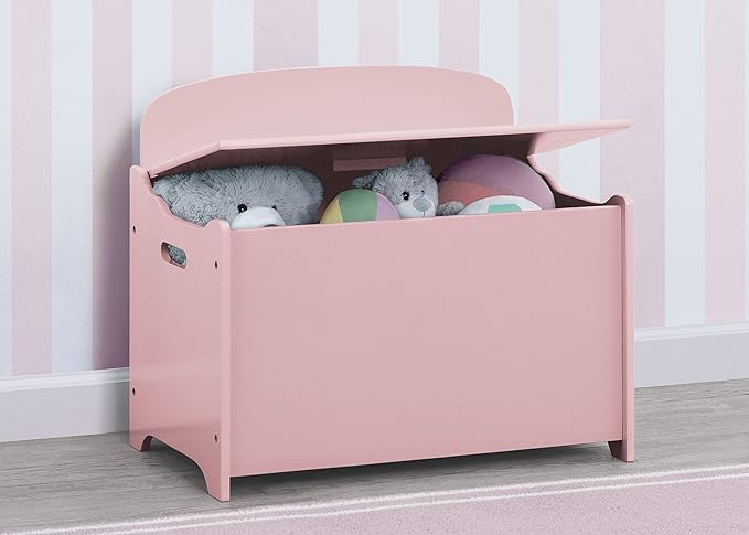 Delta Children MySize Deluxe Toy Box, Dusty Rose - LeafyLoom