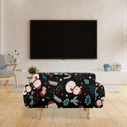 FKELYI Christmas Decor Sofa Couch Cover Cute Snowman Furniture Protector Easy Going Stretch Sofa Slipcover for Indoor Washable Sofa Slipcovers L FKELYI