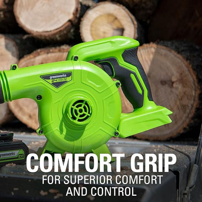 Greenworks 24V (90 MPH / 180 CFM / 125+ Compatible Tools) Cordless Shop Blower, Tool Only - LeafyLoom