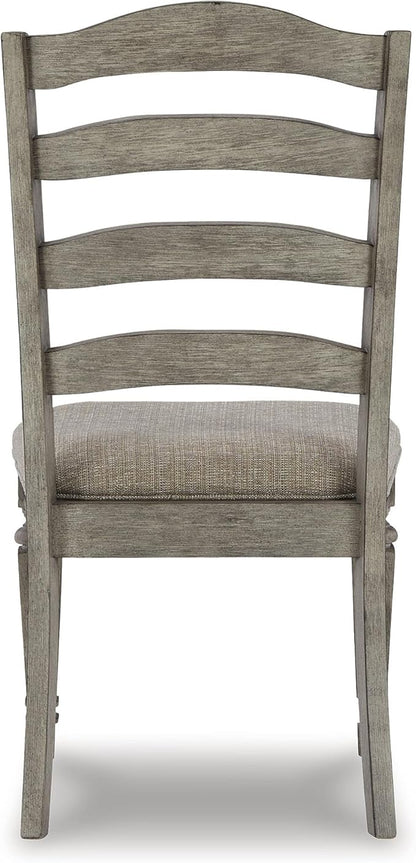 Signature Design by Ashley Lodenbay Classic Farmhouse Weathered Dining Chair, Set of 2, Antique Gray - LeafyLoom