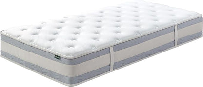 ZINUS 10 Inch Comfort Support Hybrid Mattress [New Version], Twin, Fiberglass free, Medium Plush, Motion Isolation, Certified Safe Foams & Fabric, Mattress in A Box - LeafyLoom