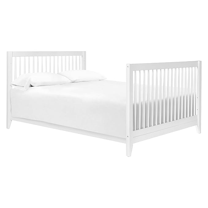 Babyletto Sprout 4-in-1 Convertible Crib with Toddler Bed Conversion Kit in White, Greenguard Gold Certified - LeafyLoom