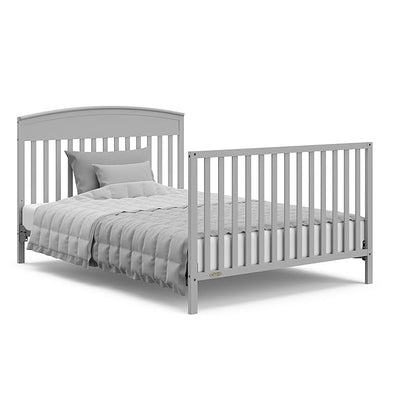 Graco Benton 5-in-1 Convertible Crib (Pebble Gray) – GREENGUARD Gold Certified, Converts from Baby Crib to Toddler Bed, Daybed and Full-Size Bed, Fits Standard Full-Size Crib Mattress - LeafyLoom