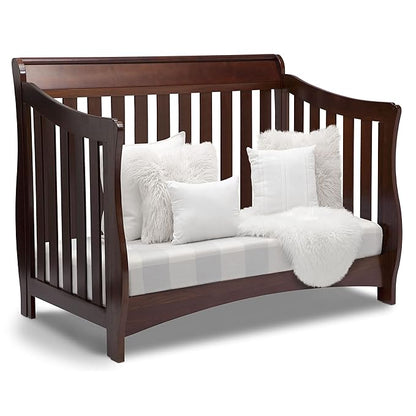 Delta Children Bentley S Series 4-in-1 Convertible Baby Crib, Chocolate - LeafyLoom