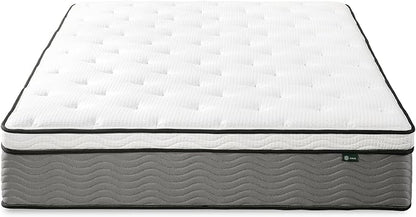 ZINUS 12 Inch True Support Hybrid Mattress [New Version], Queen, Fiberglass free, Medium Feel, Motion Isolation, Certified Safe Foams & Fabric, Mattress in A Box - LeafyLoom