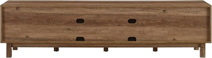 Walker Edison Tinsley Barn-Door Low Stand for TVs up to 80 Inches, 70 Inch, Rustic Oak - LeafyLoom