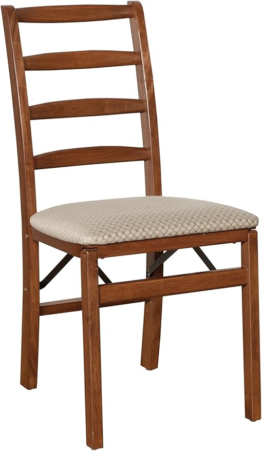 Stakmore Shaker Ladderback Folding Chair Finish, Set of 2, Fruitwood - LeafyLoom