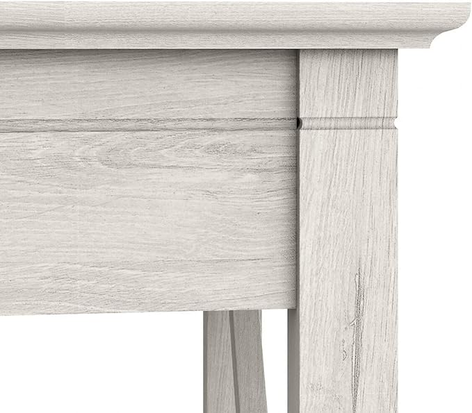 Bush Furniture Key West 60W L Shaped Desk with 2 Drawer Mobile File Cabinet in Linen White Oak - LeafyLoom