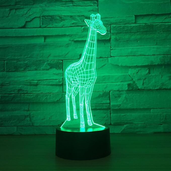 Animals Giraffe 3D Night Light Touch LED Table Desk Lamps 7 Color Changeable Desk Lamp Table Household Room Decoration Gift,Birthday Gift Christmas Gift Toys for Children Kids - LeafyLoom