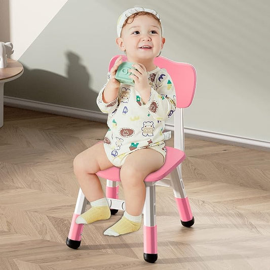 Kids' Desk Chairs Adjustable Height is Suitable for Children's Chairs Used in Families, Schools and Day-Care Between 2-10 Years Old The Max Bearing Capacity is 220LB(6PCS-Beige) - LeafyLoom