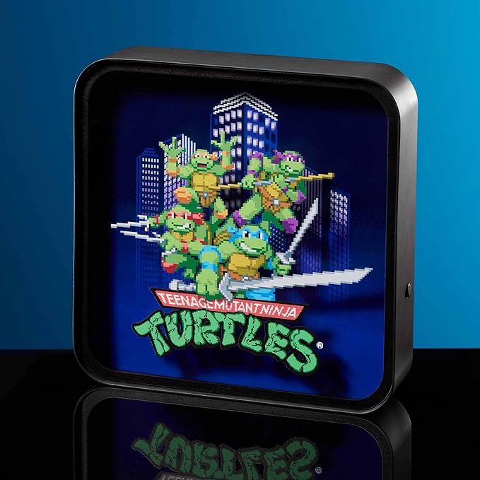 Numskull Official TMNT Acrylic Logo Desk Lamp Wall Light for Bedroom, Office, Home, Study, Work - Official Teenage Mutant Ninja Turtles Merchandise - LeafyLoom