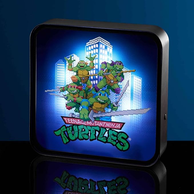 Numskull Official TMNT Acrylic Logo Desk Lamp Wall Light for Bedroom, Office, Home, Study, Work - Official Teenage Mutant Ninja Turtles Merchandise - LeafyLoom