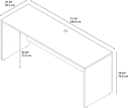 Bush Business Furniture Series C Credenza Desk, Large Computer Table for Home and Professional Office, 72W x 24D, Hansen Cherry - LeafyLoom