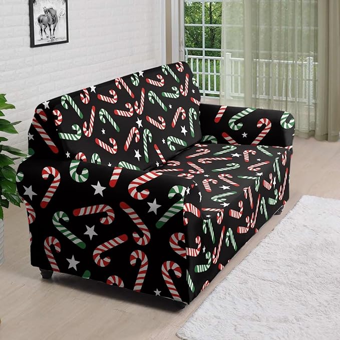 FKELYI Christmas Furniture Protector Easy Going Stretch Sofa Slipcover Non-Slip Sofa Couch Cover Washable Sofa Slipcovers L FKELYI