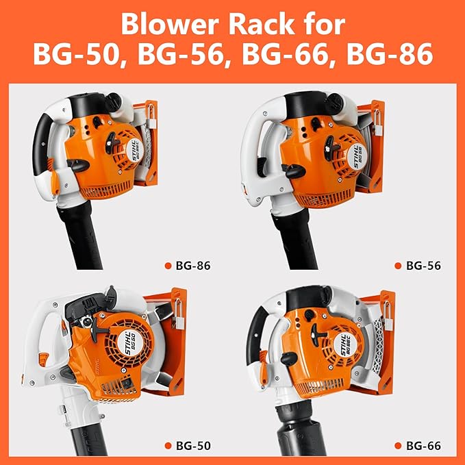 Blower Rack for Stihl BG-50,BG-56,BG-66,BG-86, Handheld Blower Holder Mount Rack - LeafyLoom