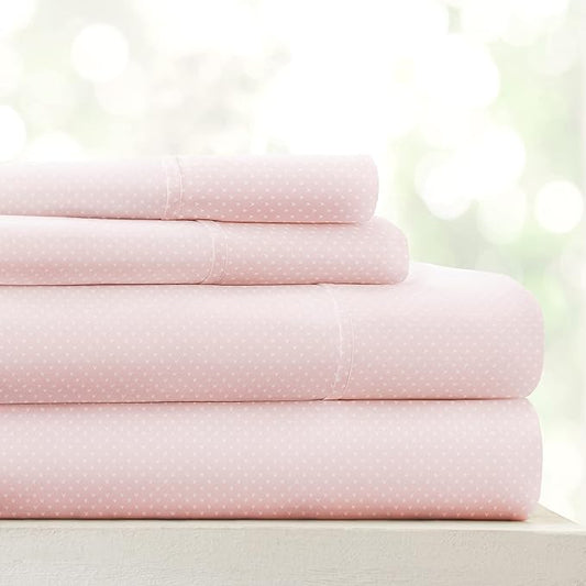 Linen Market 4 Piece Queen Bedding Sheet Set (Pink Heart) - Sleep Better Than Ever with These Ultra-Soft & Cooling Bed Sheets for Your Queen Size Bed - Deep Pocket Fits 16" Mattress - LeafyLoom